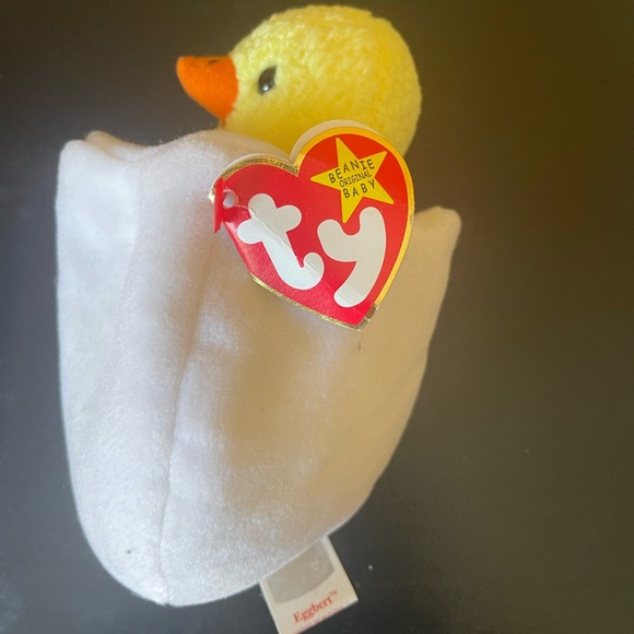 Eggbert Ty beanie baby plush chick in egg - Picture 4 of 4
